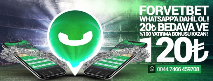 Forvetbet 20 TL Bedava Whatsapp Bonusu